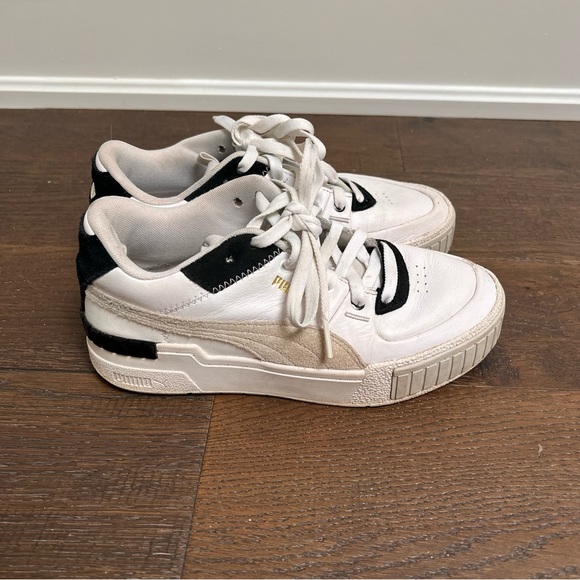 White and Black Puma Sneakers - Picture 5 of 13
